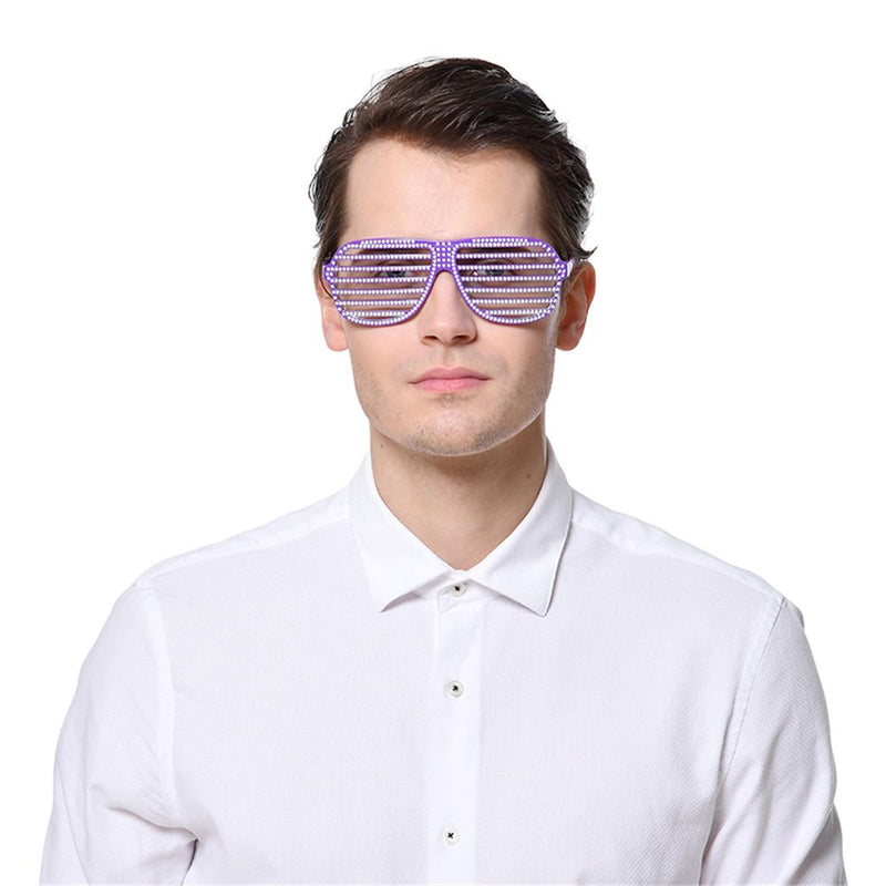 Purple bling glasses costume accessory