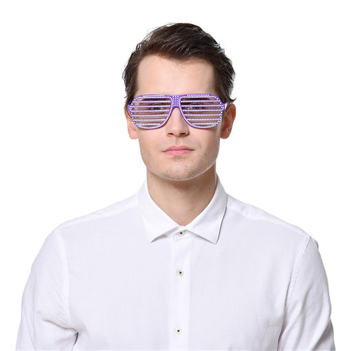 Purple bling glasses costume accessory