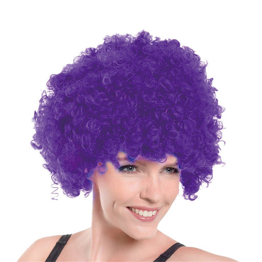 Purple afro wig costume