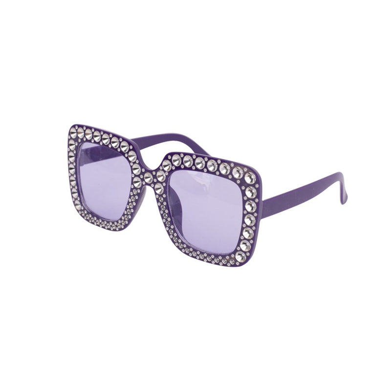 Purple bling party glasses