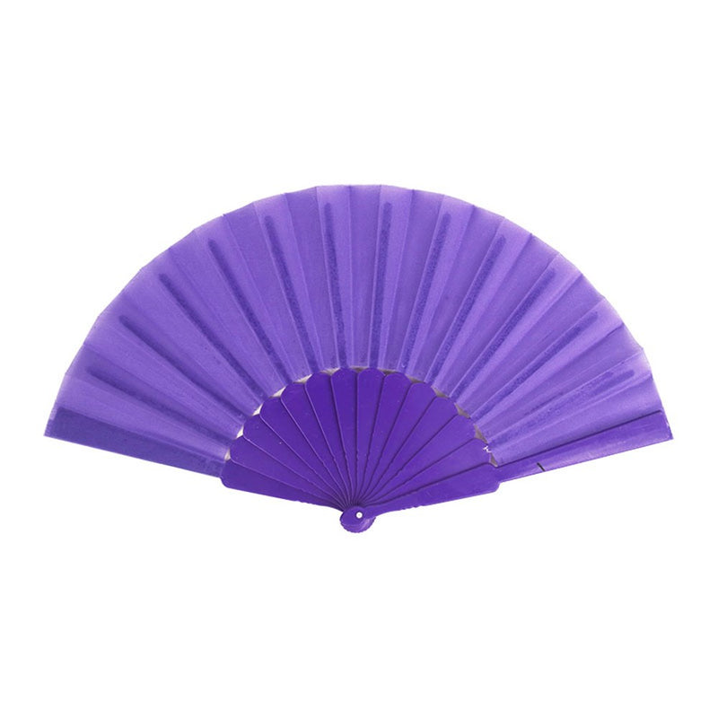 Purple hand fan costume accessory