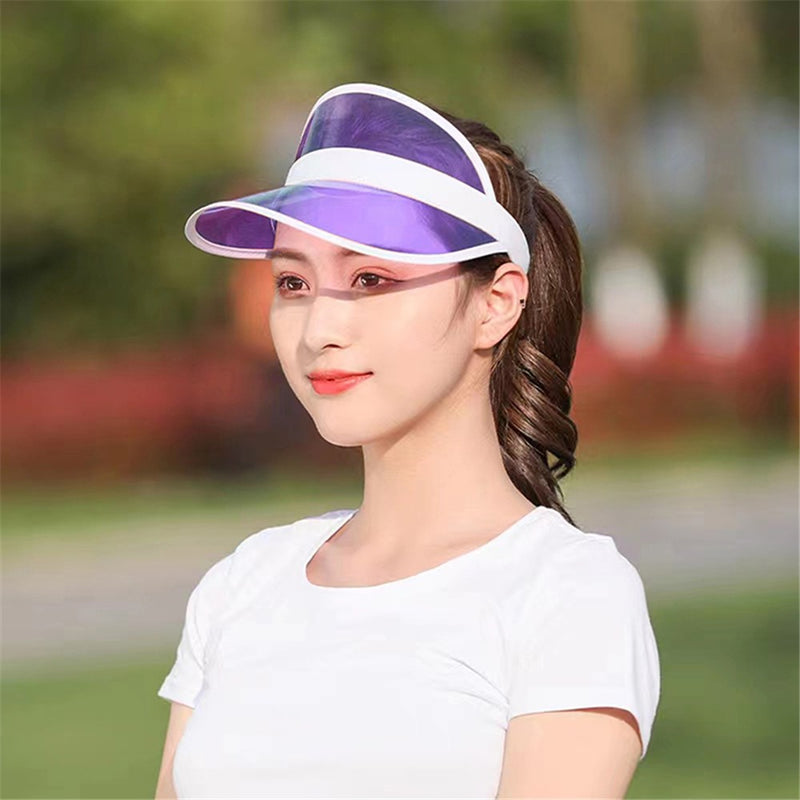 Purple sun visor party hat