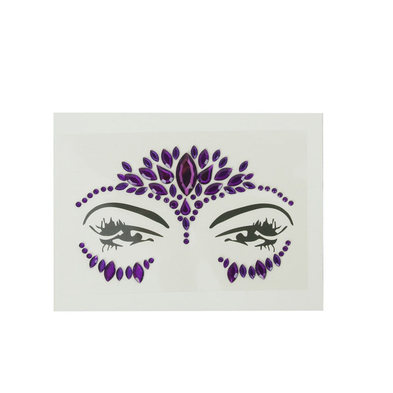 Purple face jewel party accessory