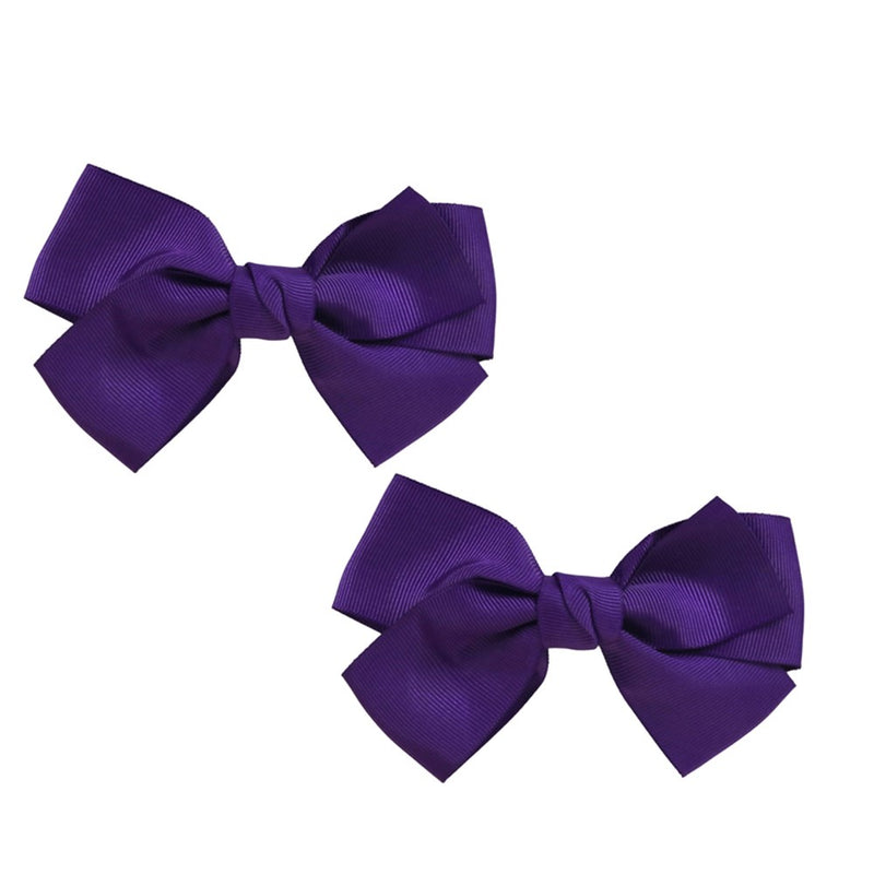 Purple bow hair clip party accessory