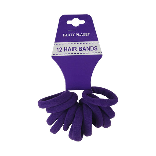 Rich violet-toned stretchy tress tamers in a convenient pack