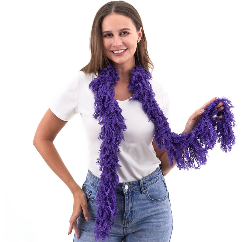 Purple polyester boa costume accessory