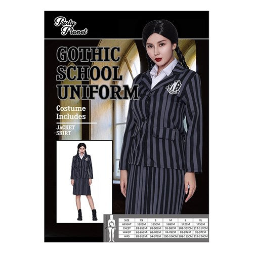 Wednesday School Uniform Costume Size M