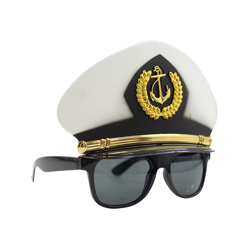 Captain hat party glasses