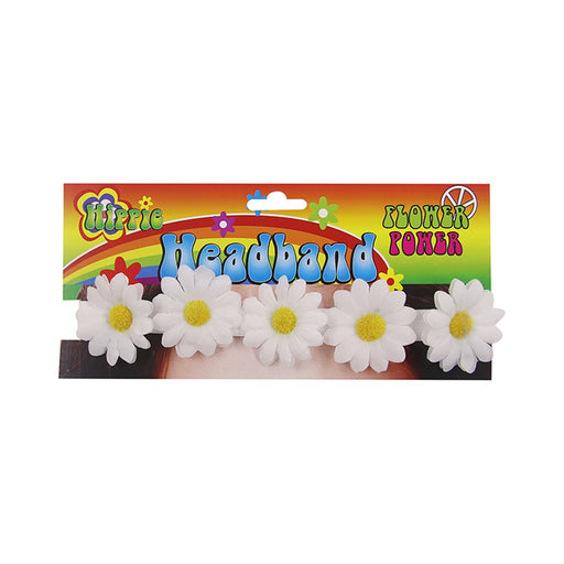 Hippie daisy flower headband costume accessory