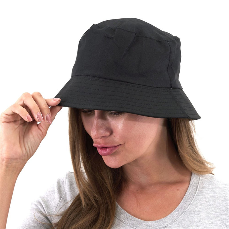 Black bucket hat costume