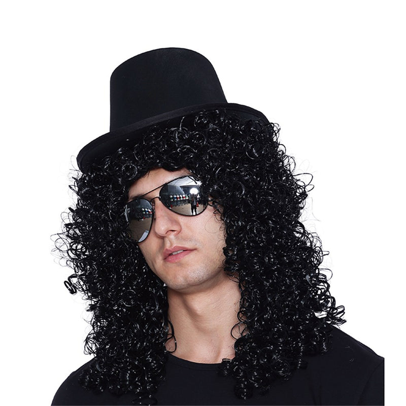 Male curly rocker wig costume