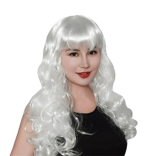 White long wavy costume wig