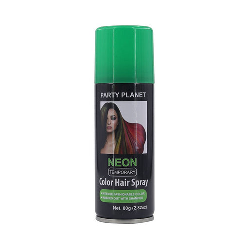 Neon green temporary colored hair spray