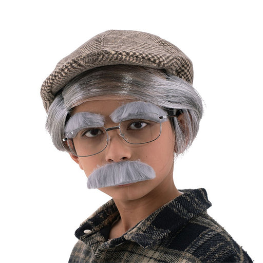Kids old man disguise costume kit