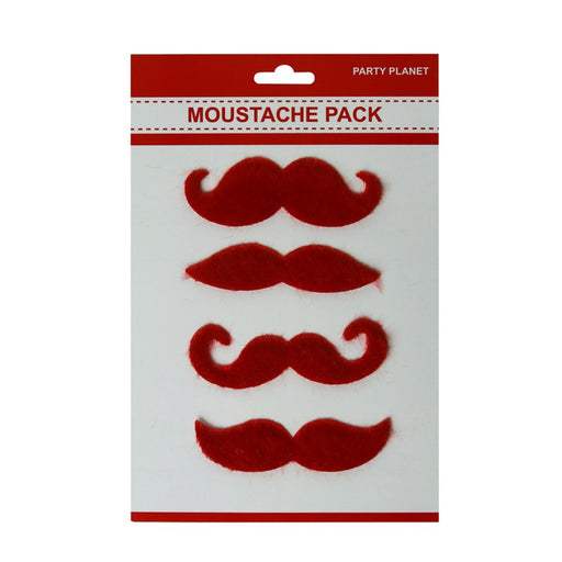 Red assorted moustache pack