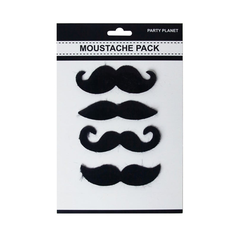 Black assorted moustache pack