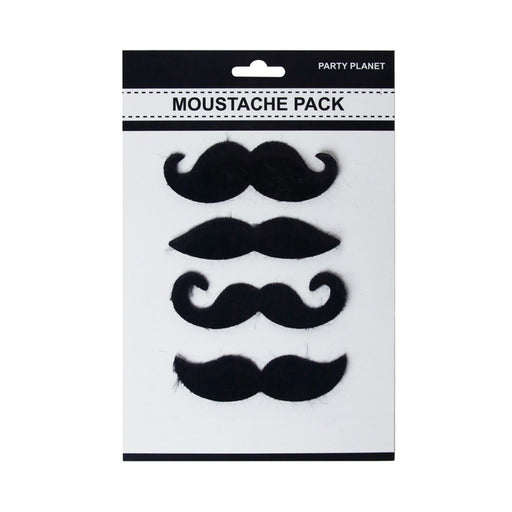 Black assorted moustache pack