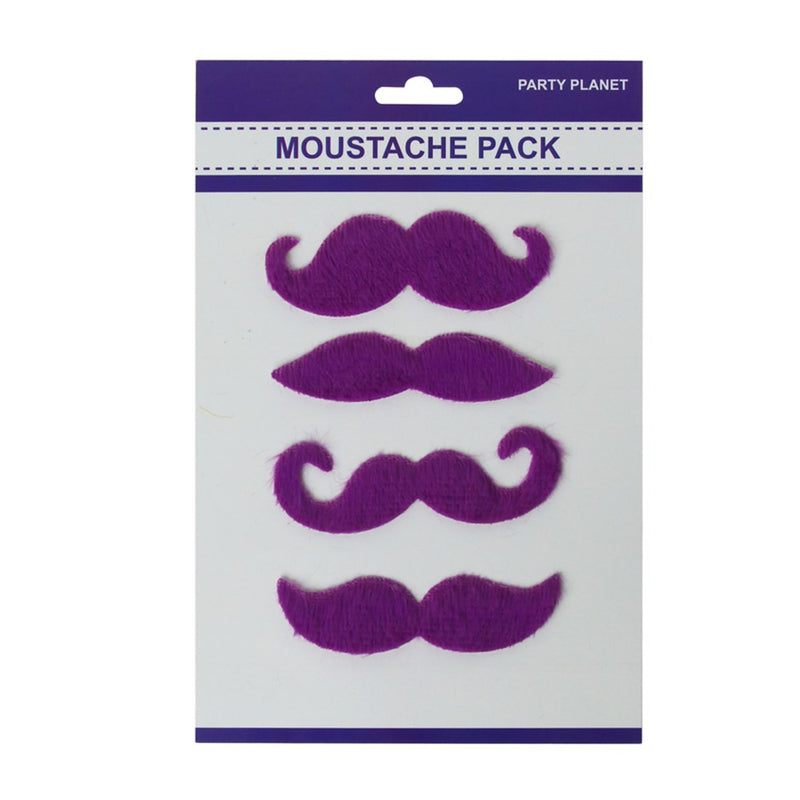 Purple moustache costume pack