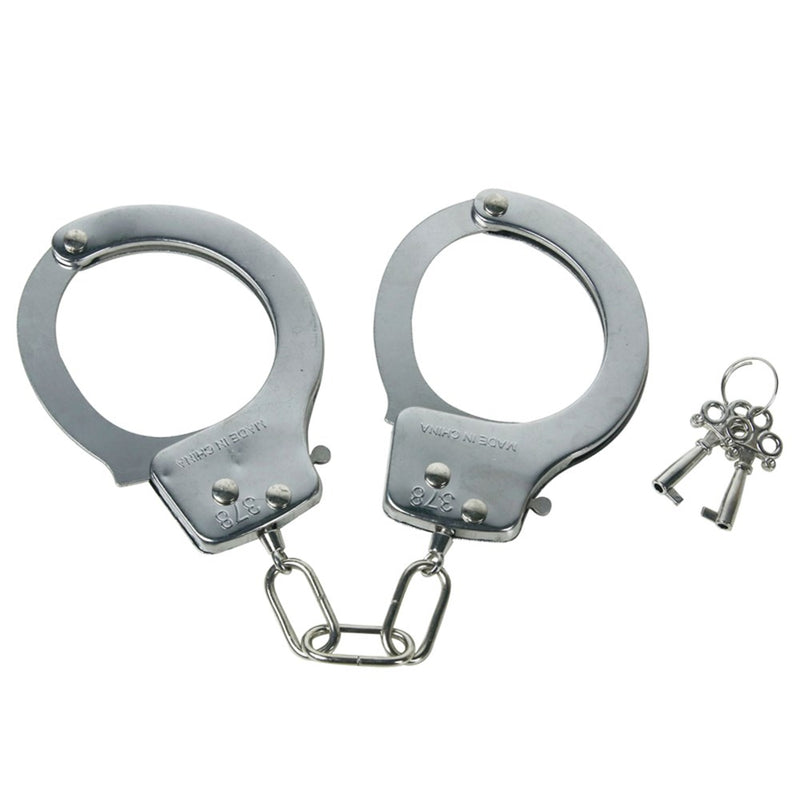 Metal handcuffs costume prop