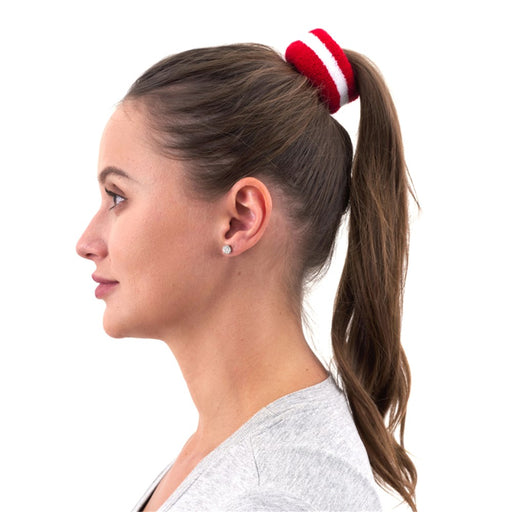 Red striped hair band