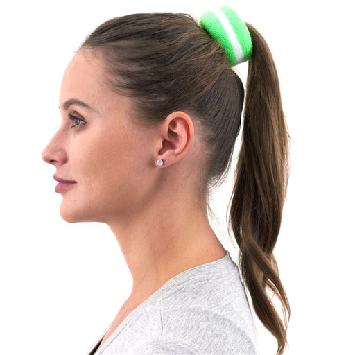 Green striped hair band