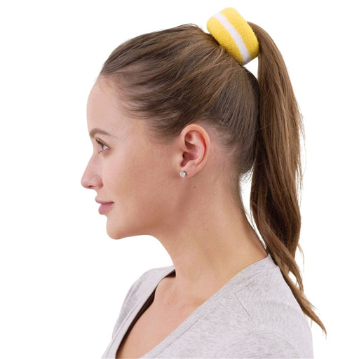 Yellow striped hair band