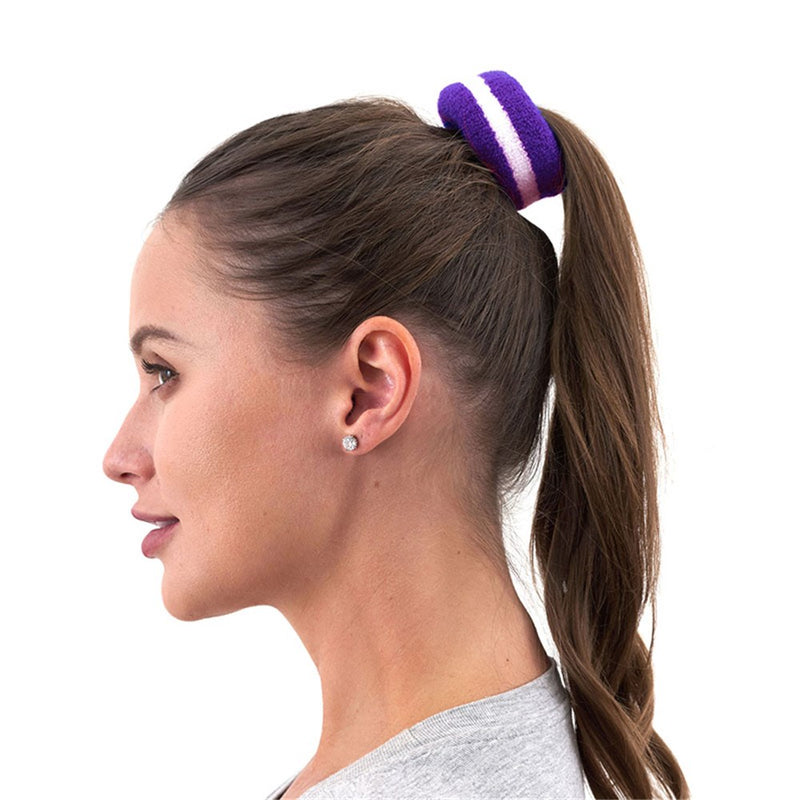 Purple striped hair bands party accessory