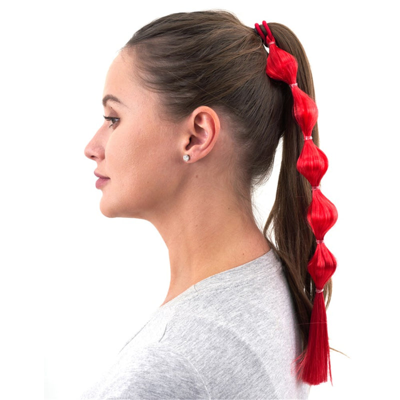 Red boho braid hair accessory