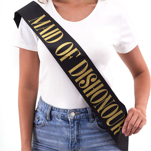 Maid of dishonour party sash