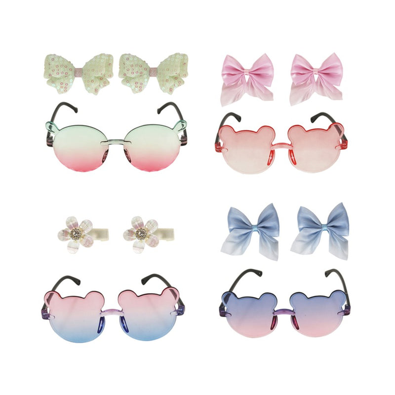 Matching set of optical frames and tress fasteners in various vibrant shades