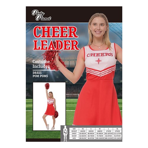 Red Cheer Leader Costume M