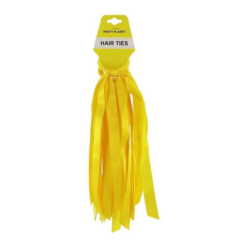 Yellow tassel hair ties party accessory