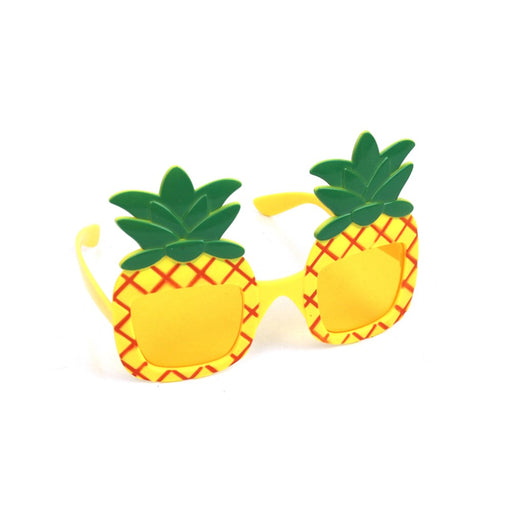 Tropical fruit novelty eyewear shaped like yellow pineapples