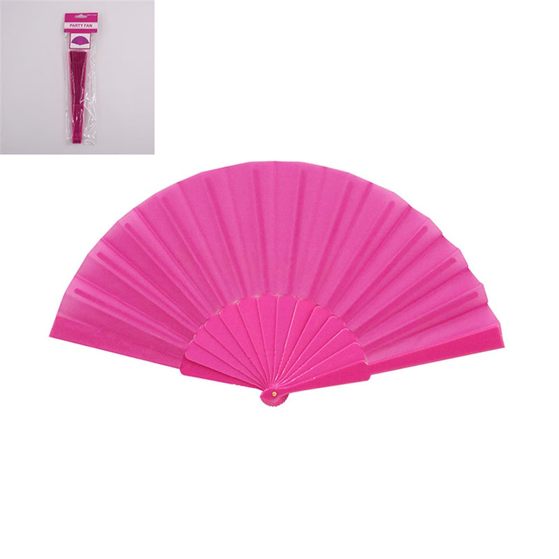 Pink folding hand fan