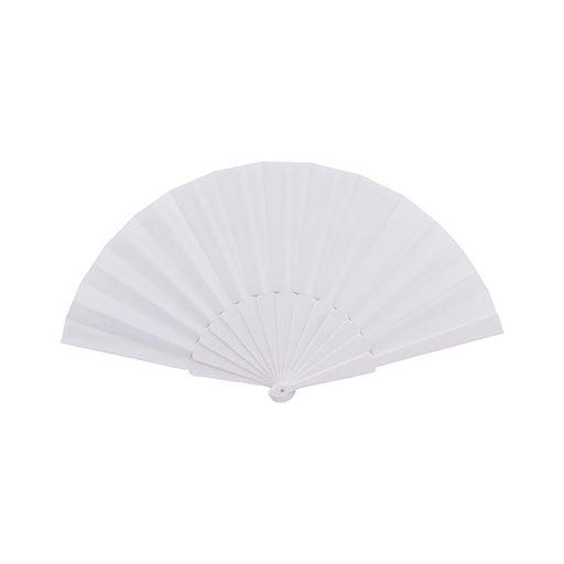 White folding hand fan