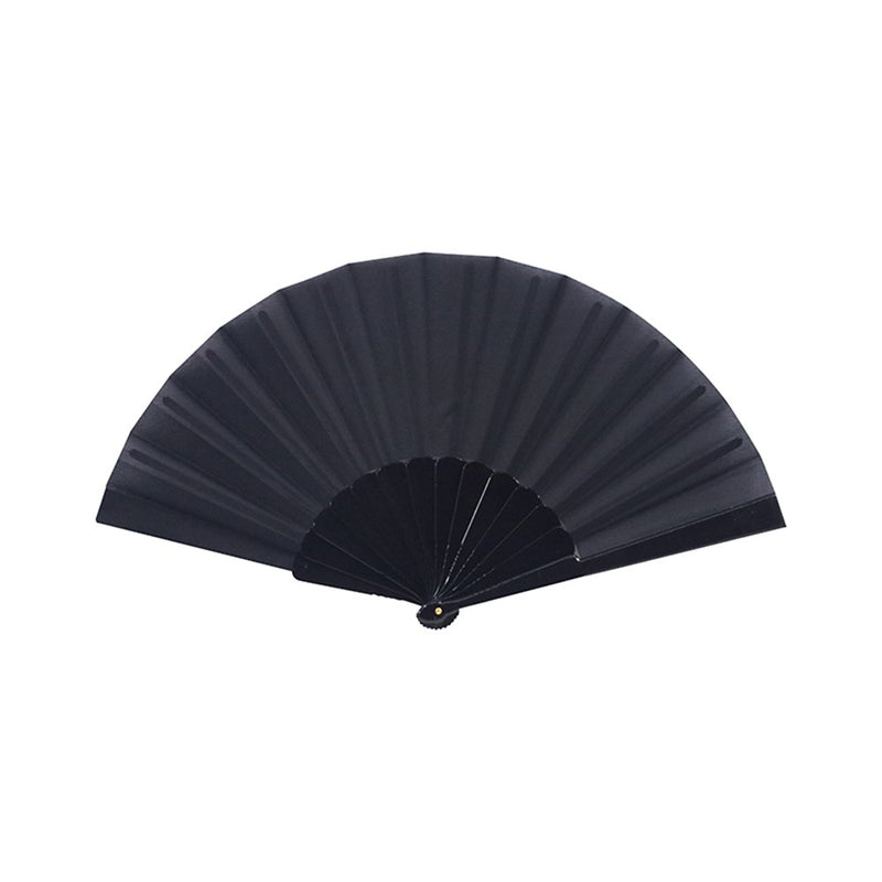 Black folding hand fan