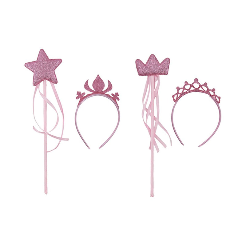 Tiara headband and star wand costume set