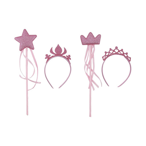 Tiara headband and star wand costume set