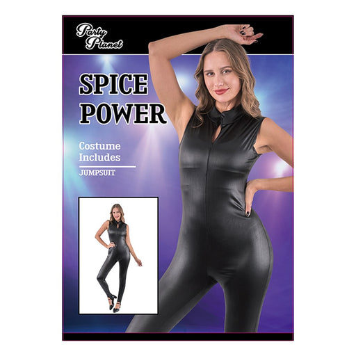 Black posh-style jumpsuit costume in medium size