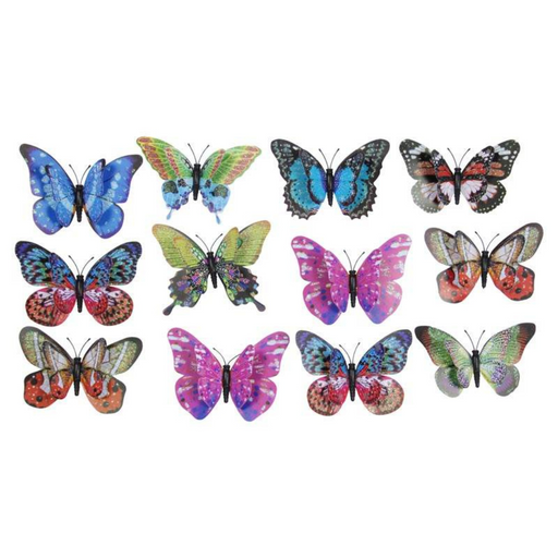 Ronis PVC Butterfly with Glitter Magnet 10cm Assorted