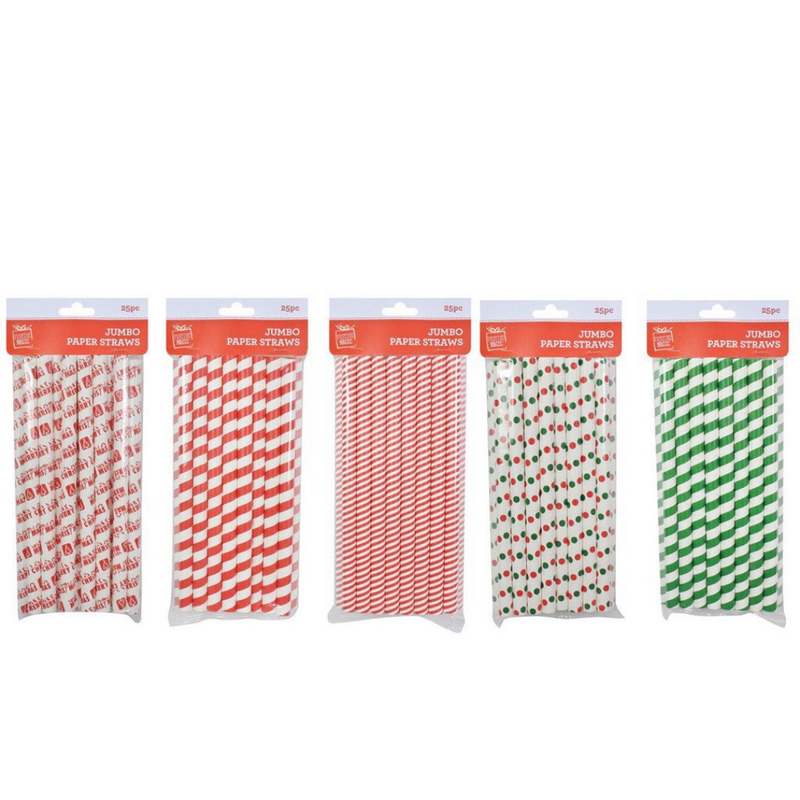 Ronis Paper Straw Chunky 12mm 25pc 5 Asstd