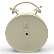 Ronis Paris Botany Faux Twin Bell Metal Vintage Desk Clock 16x6x20.5cm Off White