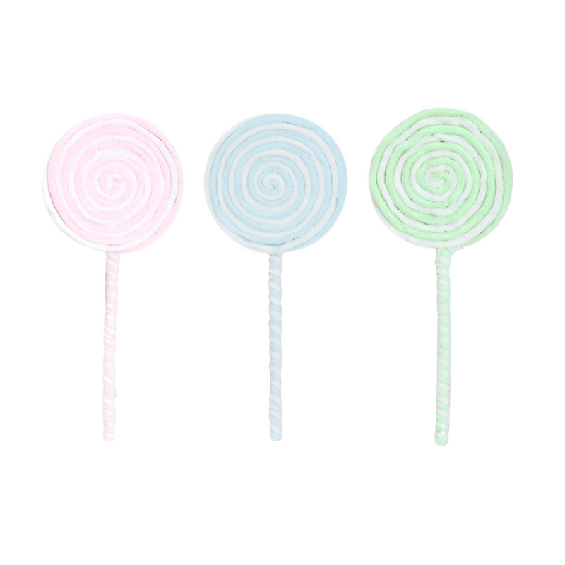 Ronis Pastel Plush Candy Lollipop Pick 38cm Assorted