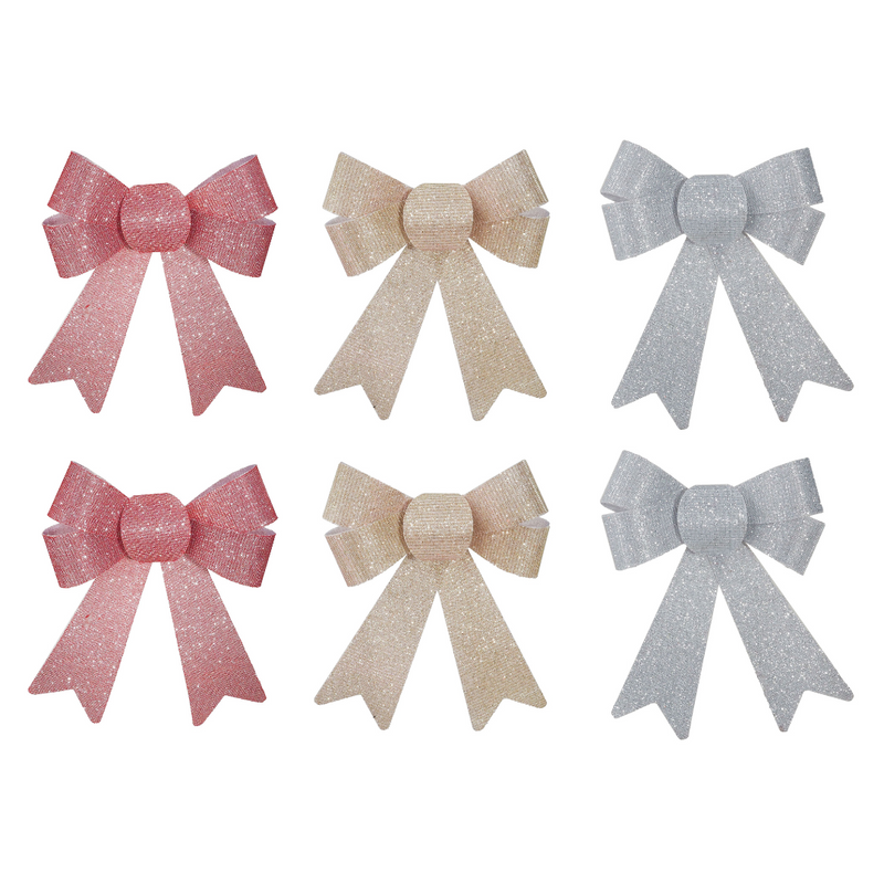 Ronis Pastel Sparkly Bow 2pk Assorted