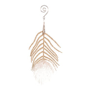 Peacock Feather Tree Ornament 10x20cm for luxurious Christmas tree décor