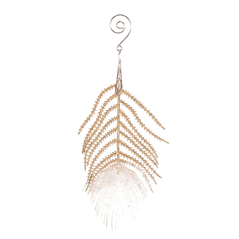 Peacock Feather Tree Ornament 10x20cm for luxurious Christmas tree décor