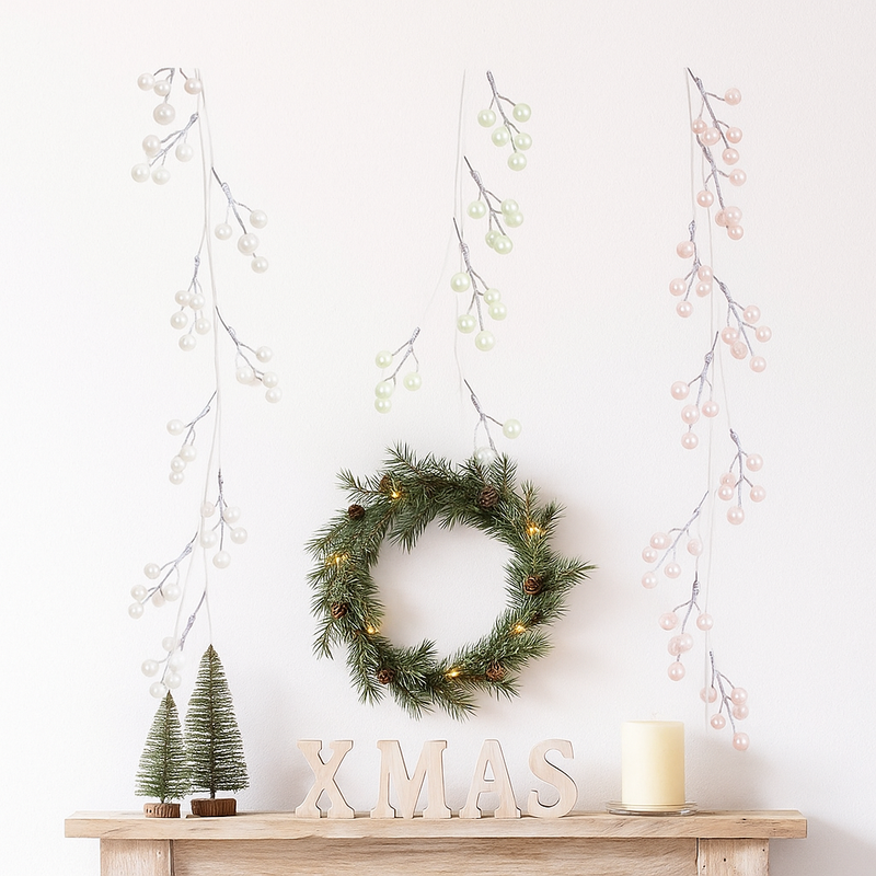 Giant iridescent poinsettia Christmas flower decoration assorted