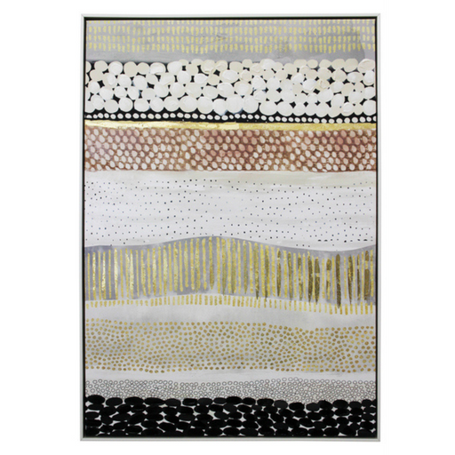 Pebble Checker wall painting 63x93cm modern neutral checker-pattern artwork for contemporary home décor