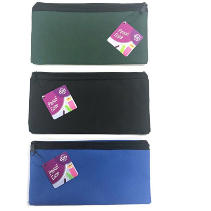 Ronis Pencil Case 1 Zip Fabric 220x120mm Assorted