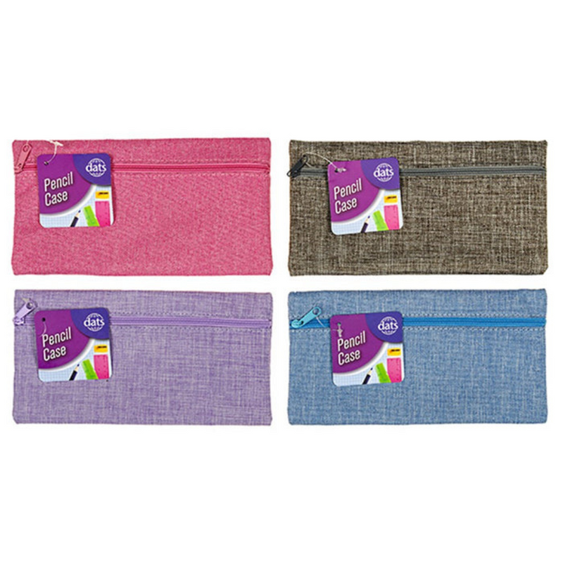 Ronis Pencil Case 1 Zip Textile 220x115mm Assorted